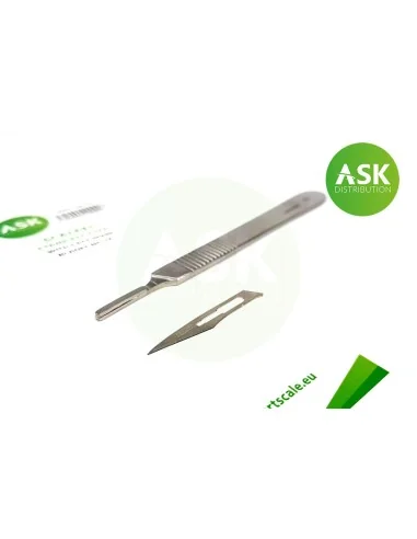 Scalpel stainless steel with 3pcs spare blades no.11 - Art Scale Ki...