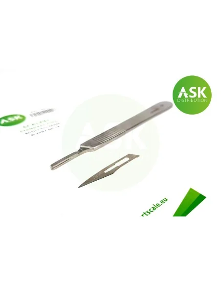 Scalpel stainless steel with 3pcs spare blades no.11 - Art Scale Ki...