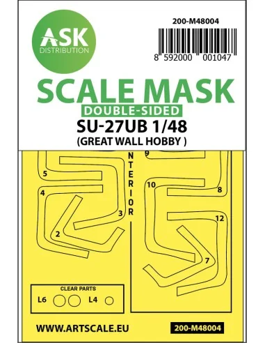 SU-27UB double-sided painting mask for Great Wall Hobby, 1/48 - Art...
