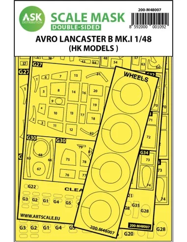 Avro Lancaster Mk.I B double-sided painting mask for HK Models, 1/4...