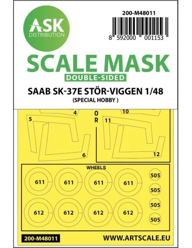 SAAB SK-37E Stör-Viggen double-sided painting mask for Special Hobb...