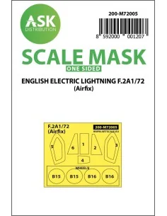 EE Lightning F.2A one-sided painting mask for Airfix, 1/72 - Art Sc...