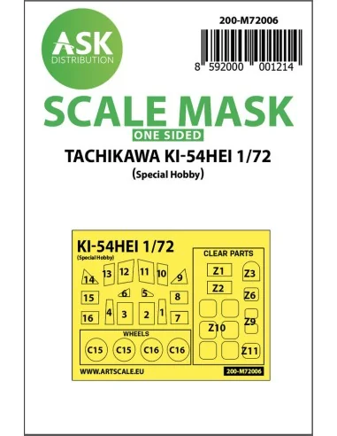 Tachikawa Ki-54HEI one-sided painting mask for Special Hobby, 1/72 ...