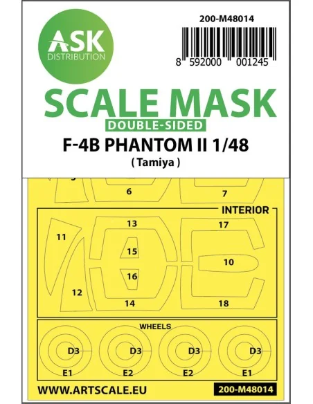 F-4B Phantom double-sided painting mask for Tamiya, 1/48 - Art Scal...