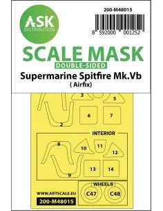 Spitfire Mk.Vb double-sided painting mask for Airfix, 1/48 - Art Sc...