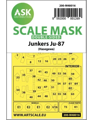 Junkers Ju 87D-3 double-sided painting mask for Hasegawa / Hobby200...