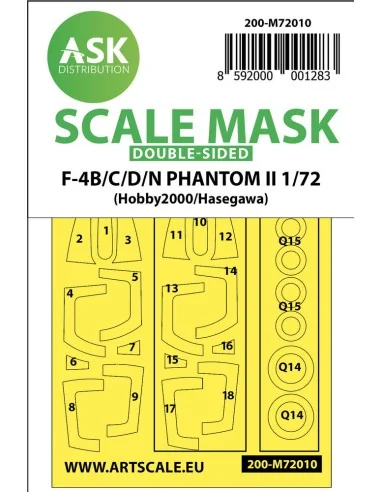 F-4B/C/D/N Phantom II double-sided painting mask for Hasegawa / Hob...