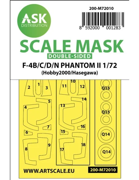 F-4B/C/D/N Phantom II double-sided painting mask for Hasegawa / Hob...