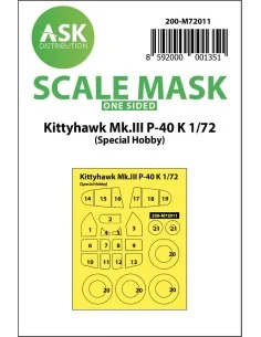 Kittyhawk Mk.III P-40 K one-sided painting mask for Special Hobby, ...