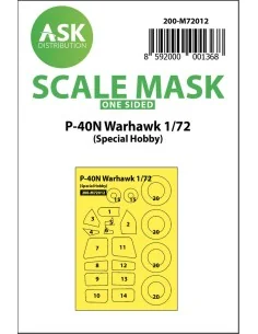 P-40 N Warhawk one-sided painting mask for Special Hobby, 1/72 - Ar...