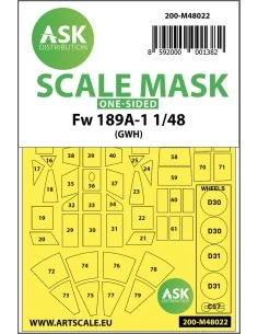 Focke Wulf Fw 189 one-sided painting mask for Great Wall Hobby, 1/4...