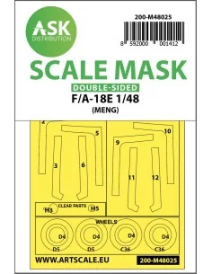 F/A-18E double-sided painting mask for MENG, 1/48 - Art Scale Kit 2...