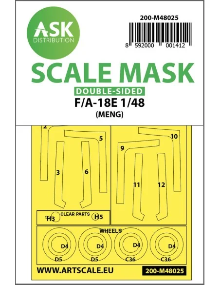 F/A-18E double-sided painting mask for MENG, 1/48 - Art Scale Kit 2...