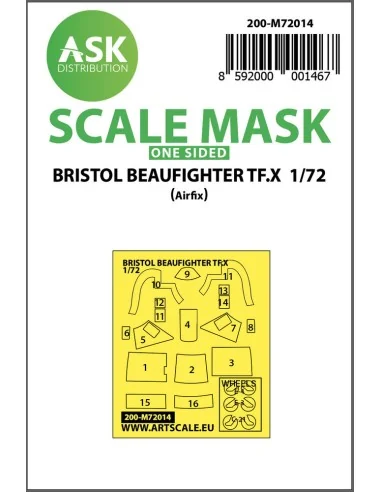 Bristol Beaufighter TF.X one-sided painting mask for Airfix, 1/72 -...