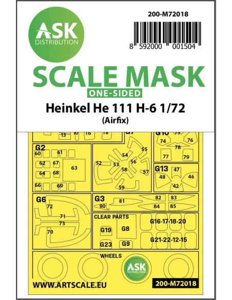 Heinkel He 111 H-6 one-sided for Airfix, 1/72 - Art Scale Kit 200-M...