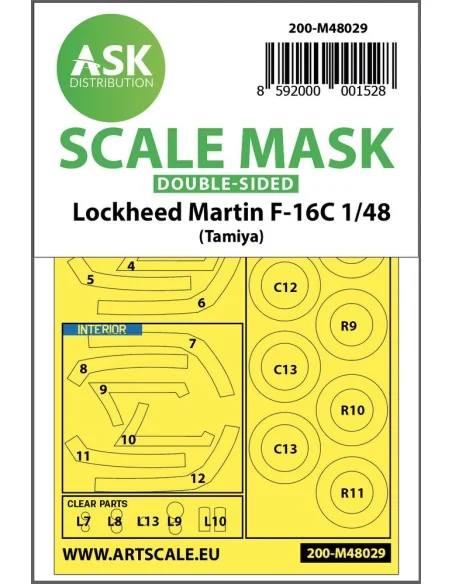 F-16C double-sided painting mask for Tamiya, 1/48 - Art Scale Kit 2...