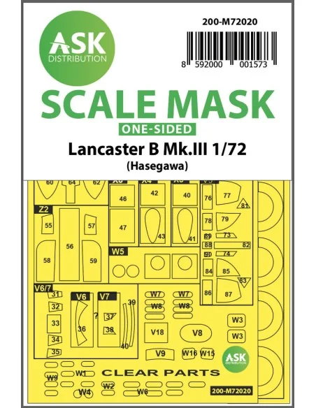 Lancaster B Mk.III one-sided for Hasegawa, 1/72 - Art Scale Kit 200...
