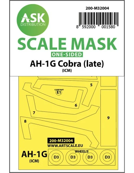 AH-1G Cobra (late) one-sided for ICM / Special Hobby, 1/32 - Art Sc...
