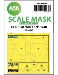 Yak-130 Mitten double-sided painting mask for Zvezda, 1/48 - Art Sc...