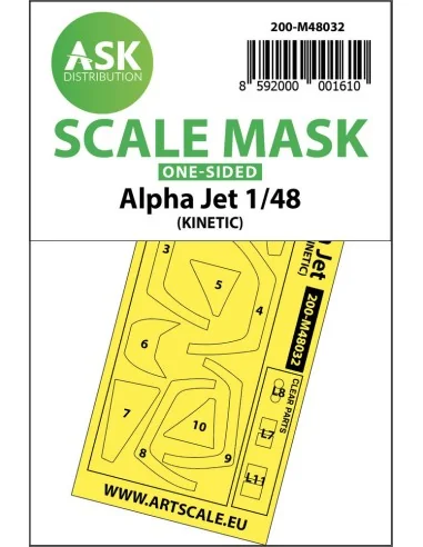 Alpha Jet one-sided painting mask for Kinetic, 1/48 - Art Scale Kit...
