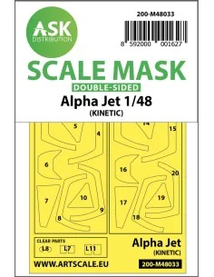 Alpha Jet double-sided painting mask for Kinetic, 1/48 - Art Scale ...