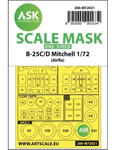 B-25C/D Mitchell one-sided for Airfix, 1/72 - Art Scale Kit 200-M72021