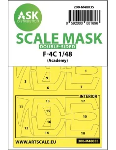 F-4C double-sided painting mask for Academy, 1/48 - Art Scale Kit 2...