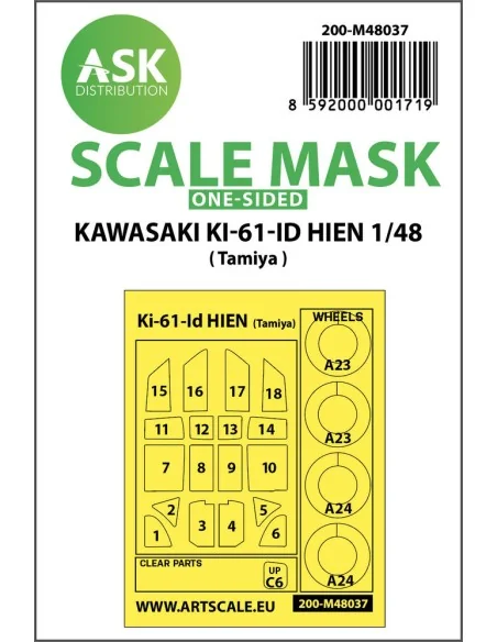 Kawasaki Ki-61-ID Hien one-sided painting mask for Tamiya, 1/48 - A...