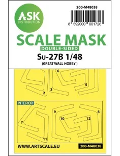 SU-27 Flanker B double-sided painting mask for Great Wall Hobby, 1/...
