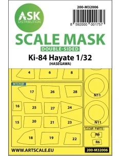 Nakajima Ki-84 Hayate double-sided express mask for Hasegawa, 1/32 ...
