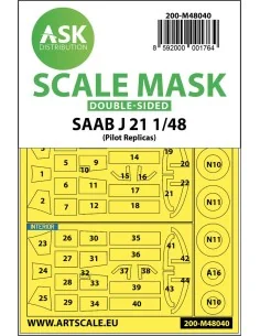 SAAB J21 double-sided painting mask for Pilot Replicas, 1/48 - Art ...