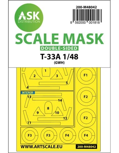 T-33A double-sided painting mask for Great Wall Hobby, 1/48 - Art S...