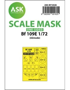 Bf 109E one-sided painting mask for AZ Model, 1/72 - Art Scale Kit ...