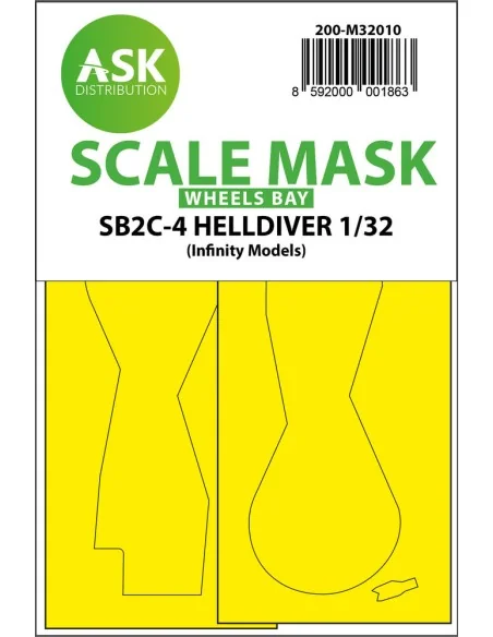 SB2C-4 Helldiver wheel bays express mask for Infinity, 1/32 - Art S...