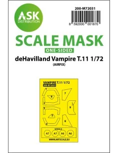 deHavilland Vampire T.11 one-sided painting mask for Airfix, 1/72 -...