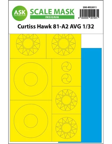 Curtiss Hawk 81-A2 AVG INSIGNIA masks for Great Wall Hobby, 1/32 - ...