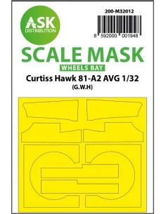 Curtiss Hawk 81-A2 AVG wheels bay masks for Great Wall Hobby, 1/32 ...