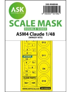 A5M4 Claude double-sided painting mask for Wingsy, 1/48 - Art Scale...
