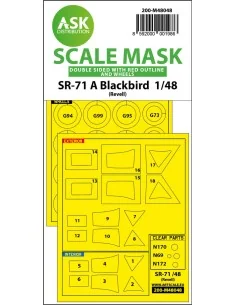 SR-71 A Blackbird double-sided incl red lines mask for Revell, 1/48...