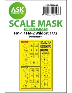 FM-1 / FM-2 Wildcat double-sided painting mask for Arma Hobby, 1/72...