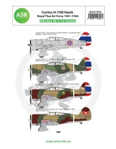 Curtiss H-75N Hawk Royal Thai Air Force 1941-1944, 1/72 - Art Scale...