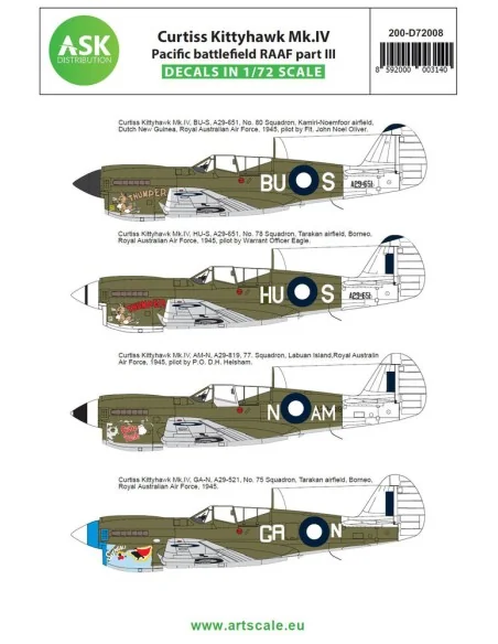 Curtiss Kittyhawk Mk.IV Pacific battlefield RAAF part III, 1/72 - A...