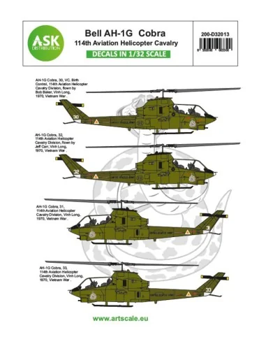Bell AH-1G Cobra 11th Aviation Helicopter Cavalry part 3, 1/32 - Ar...