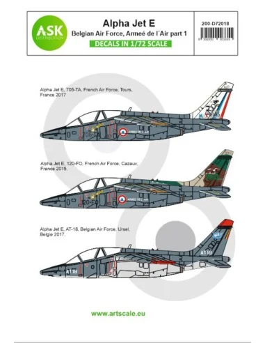 Alpha Jet E Belgian AF, Armeé de l´Air part 1, 1/72 - Art Scale Kit...