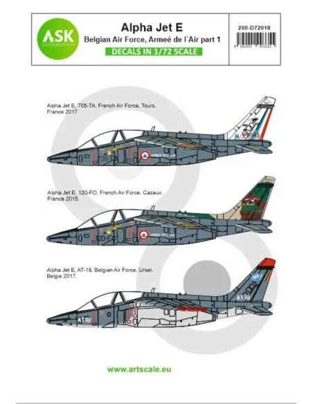 Alpha Jet E Belgian AF, Armeé de l´Air part 1, 1/72 - Art Scale Kit...