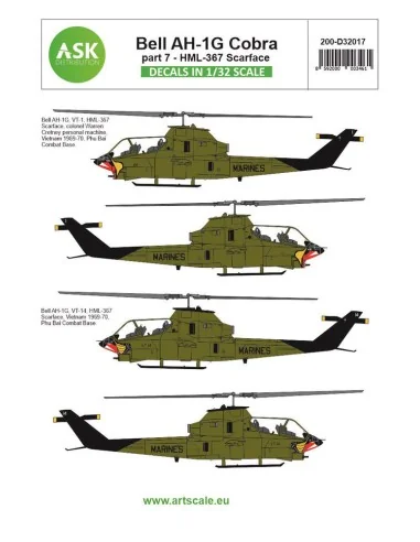 Bell AH-1G Cobra part 7 - HML367 Scarface, 1/32 - Art Scale Kit 200...