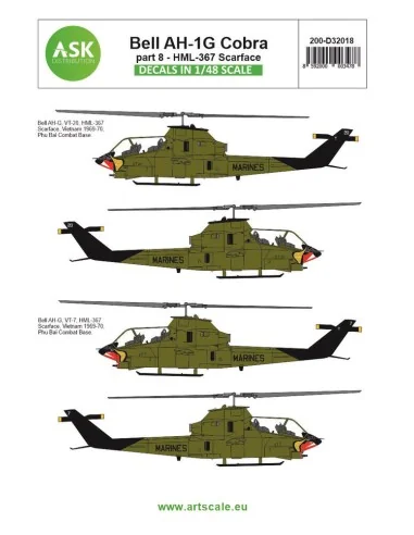 Bell AH-1G Cobra part 8 - HML367 Scarface, 1/32 - Art Scale Kit 200...