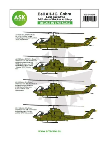 Bell AH-1G Cobra 20th Aerial Rocket artilery - part 1, 1/48 - Art S...