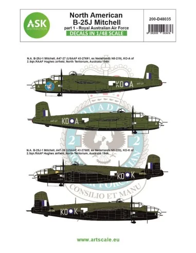 B-25J Mitchell part 1 - Royal Australian Air Force, 1/48 - Art Scal...