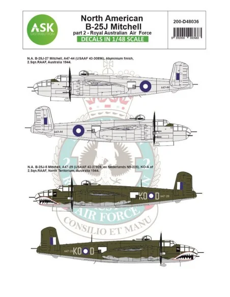 B-25J Mitchell part 2 - Royal Australian Air Force, 1/48 - Art Scal...
